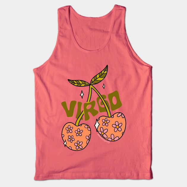 Virgo Cherries Tank Top by Doodle by Meg